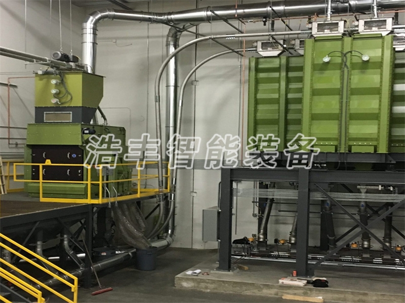 江西某涂料行業管鏈式輸送機現場